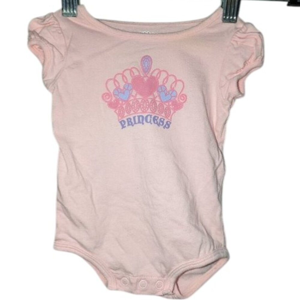🐲3 FOR $9🦄 Miniwear Short Sleeve Princess Crown Puff Bodysuit Onesie One Piece